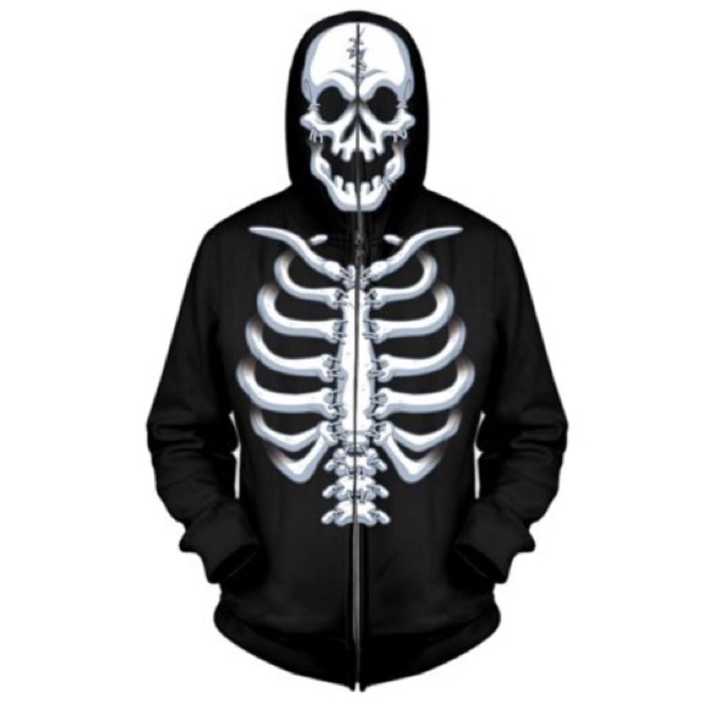 Skeleton Costume Hoodie Halloween Sweatshirt